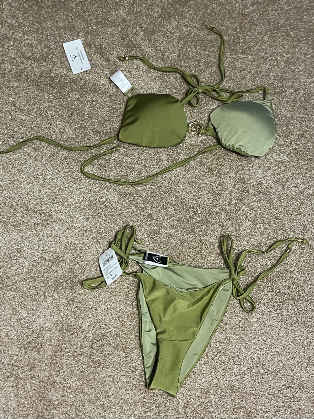 Windsor Olive Green Two-Piece Tie Bikini